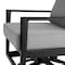 Armen Living Grand Black Aluminum Outdoor Swivel Glider Chair with Dark Gray Cushions 840254332737 - alternate 10